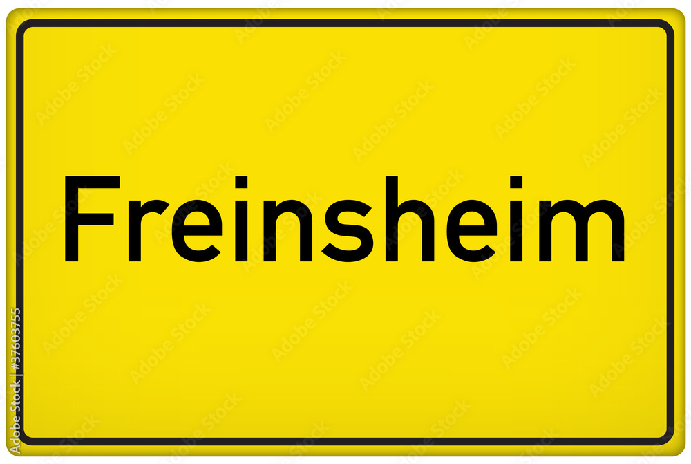 Fototapeta premium Ortseingangsschild der Stadt Freinsheim