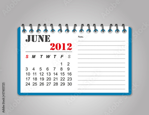 2012 calendar June