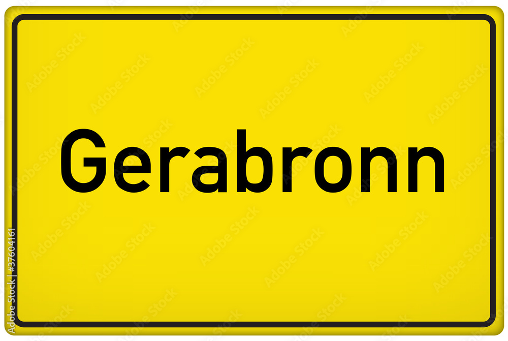 Ortseingangsschild der Stadt Gerabronn Ortseingangsschild der Stadt Gerabronn