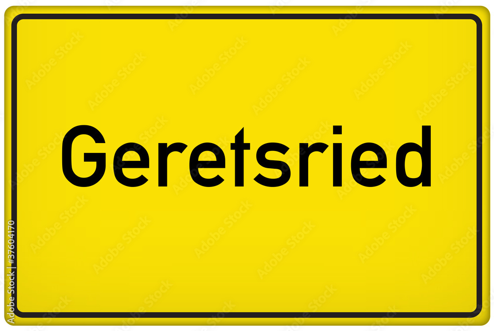 Ortseingangsschild der Stadt Geretsried Ortseingangsschild der Stadt Geretsried