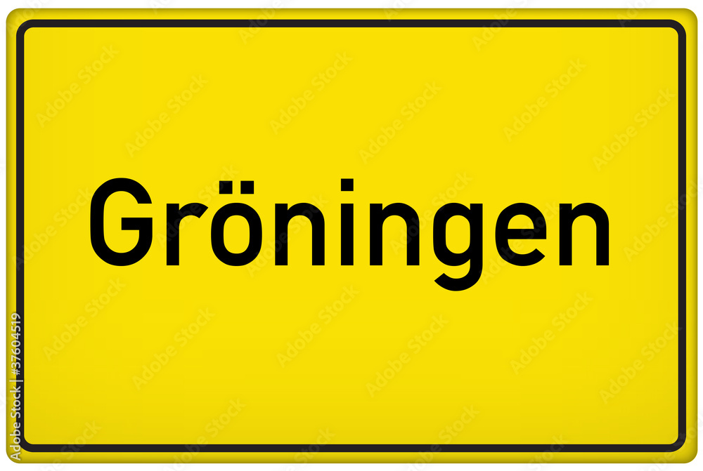 Ortseingangsschild der Stadt Gröningen Ortseingangsschild der Stadt Gröningen