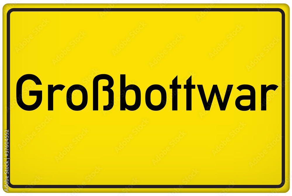 Ortseingangsschild der Stadt Großbottwar Ortseingangsschild der Stadt Großbottwar