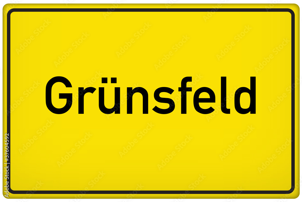 Ortseingangsschild der Stadt Grünsfeld Ortseingangsschild der Stadt Grünsfeld