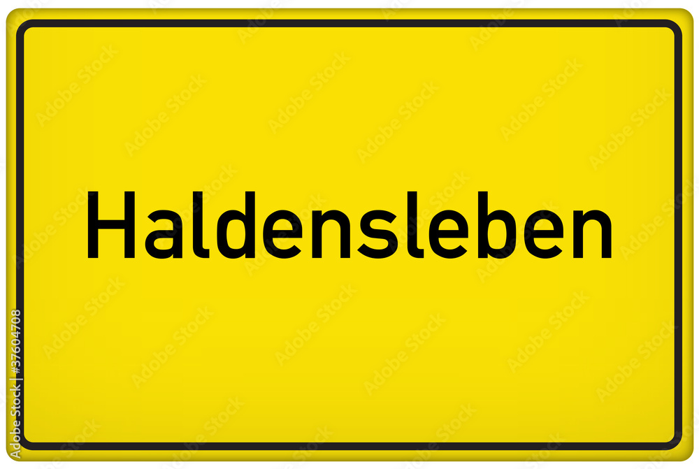 Ortseingangsschild der Stadt Haldensleben Ortseingangsschild der Stadt Haldensleben