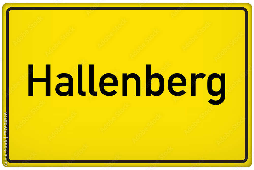 Ortseingangsschild der Stadt Hallenberg Ortseingangsschild der Stadt Hallenberg