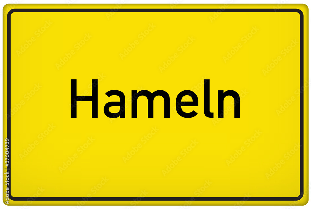 Ortseingangsschild der Stadt Hameln Ortseingangsschild der Stadt Hameln