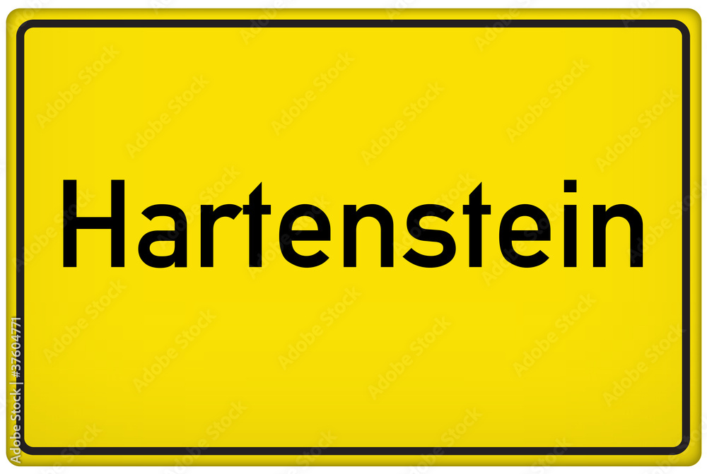 Ortseingangsschild der Stadt Hartenstein Ortseingangsschild der Stadt Hartenstein