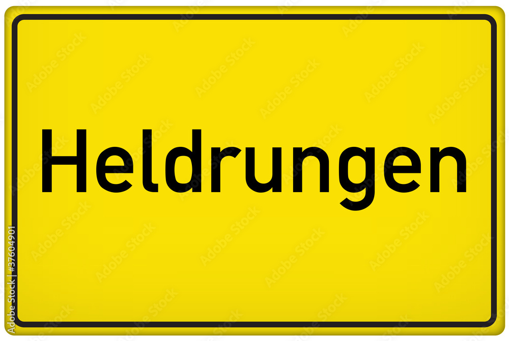 Ortseingangsschild der Stadt Heldrungen Ortseingangsschild der Stadt Heldrungen