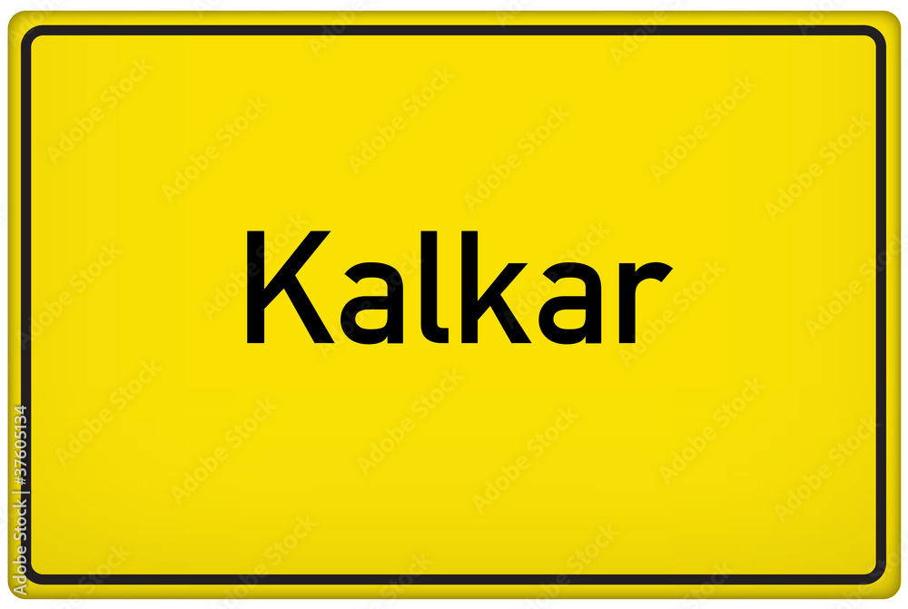 Ortseingangsschild der Stadt Kalkar Ortseingangsschild der Stadt Kalkar