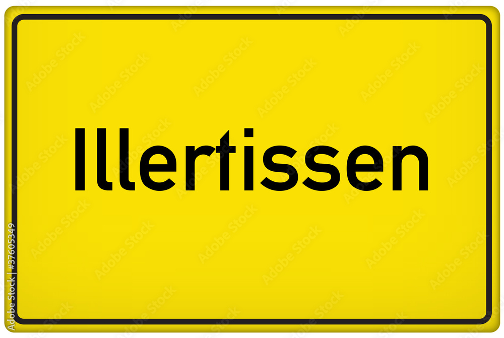 Ortseingangsschild der Stadt Illertissen Ortseingangsschild der Stadt Illertissen