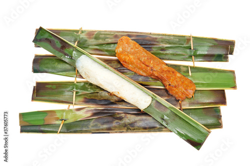 Otak-Otak - Fish Meat Wrapped In Coconut Leaf