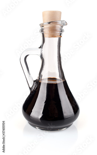 balsamic vinegar isolated on white background