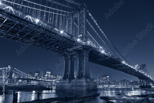 Canvas Print Manhattan Bridge, New York City.