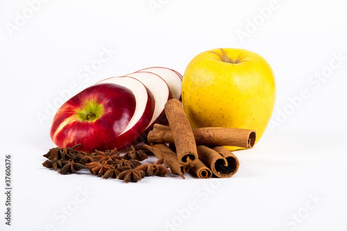 Apples with spices photo