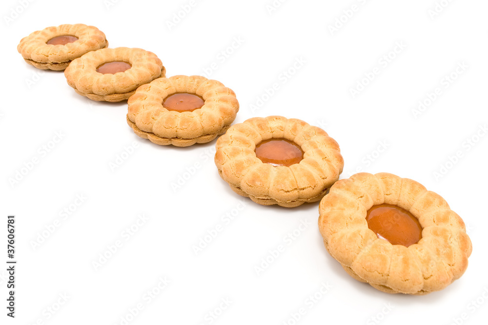 Cookies with apricot jam