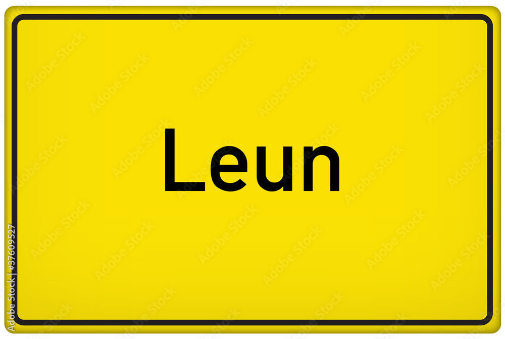 Ortseingangsschild der Stadt Leun Ortseingangsschild der Stadt Leun