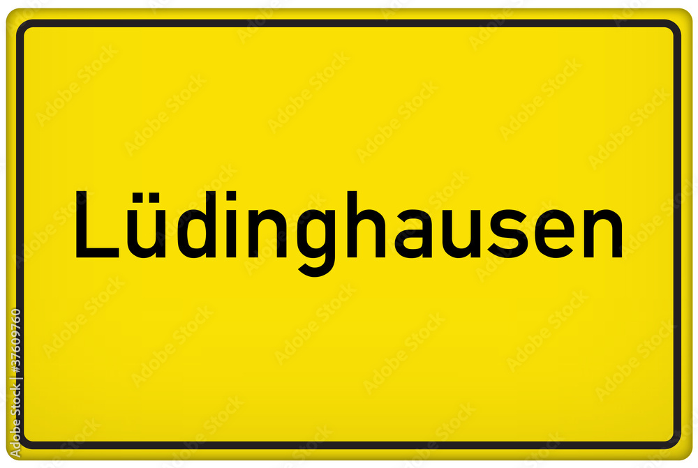 Ortseingangsschild der Stadt Lüdinghausen Ortseingangsschild der Stadt Lüdinghausen