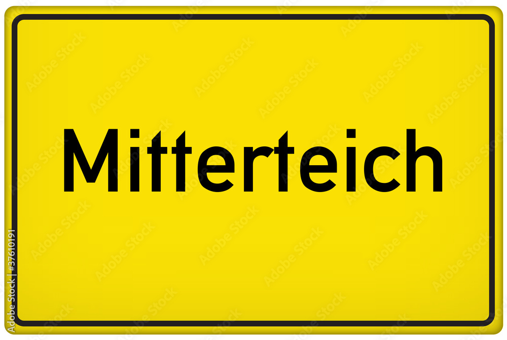Ortseingangsschild der Stadt Mitterteich Ortseingangsschild der Stadt Mitterteich