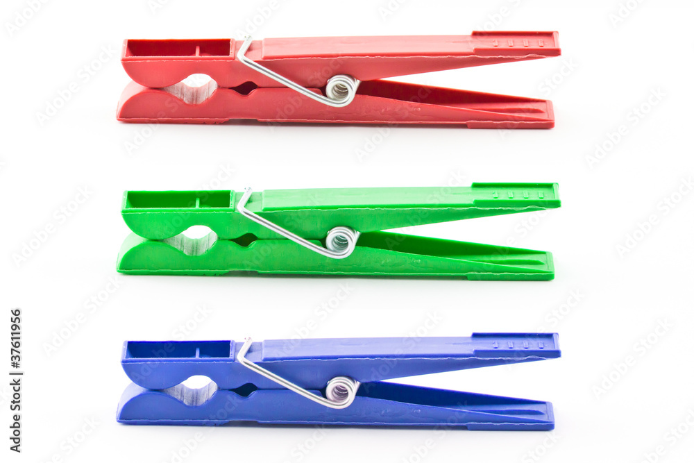 Clothes pin on a white background Clothes pin on a white background