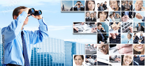 Business people group collage.