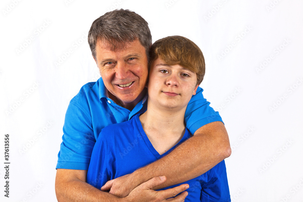 Fototapeta premium happy father with his cute son