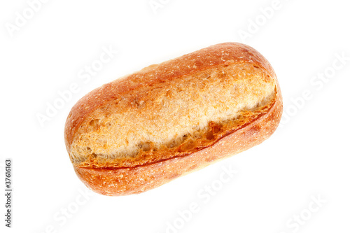French bread on white background