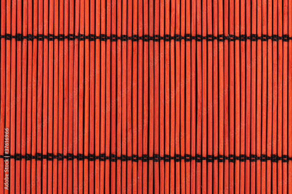 Background from red bamboo table cloth Background from red bamboo table cloth