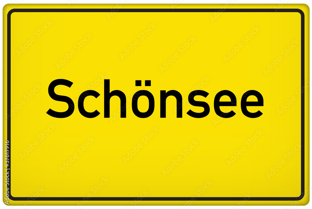 Ortseingangsschild der Stadt Schönsee Ortseingangsschild der Stadt Schönsee