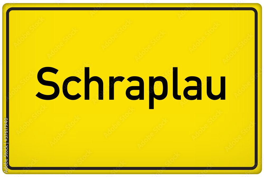 Ortseingangsschild der Stadt Schraplau Ortseingangsschild der Stadt Schraplau