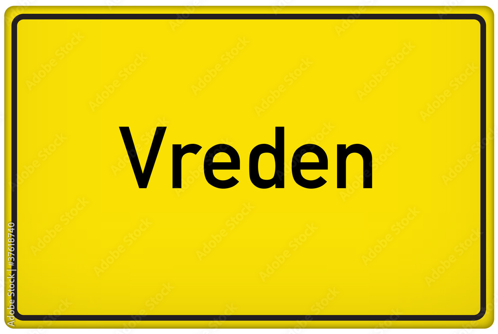 Ortseingangsschild der Stadt Vreden Ortseingangsschild der Stadt Vreden