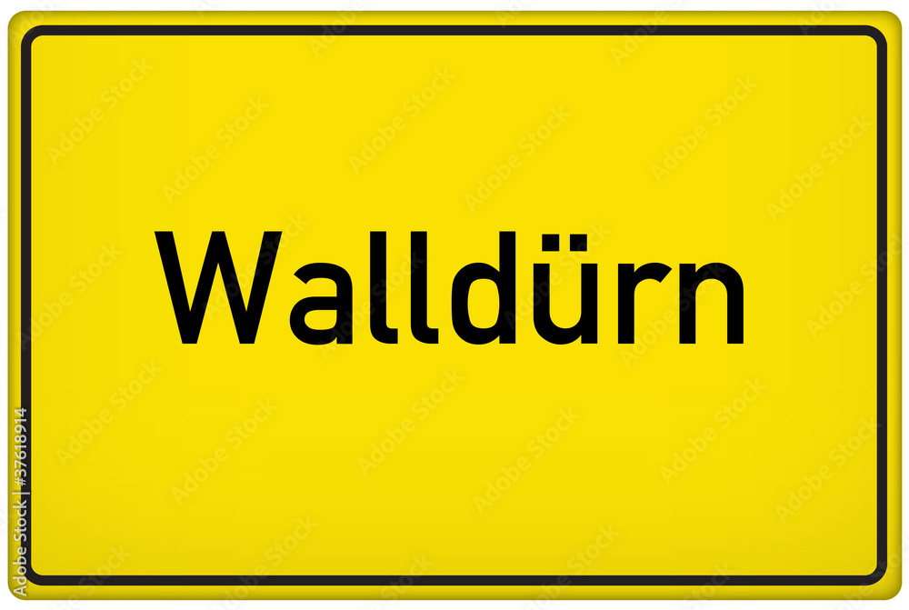 Ortseingangsschild der Stadt Walldürn Ortseingangsschild der Stadt Walldürn