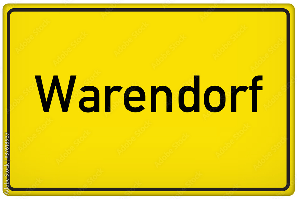Ortseingangsschild der Stadt Warendorf Ortseingangsschild der Stadt Warendorf