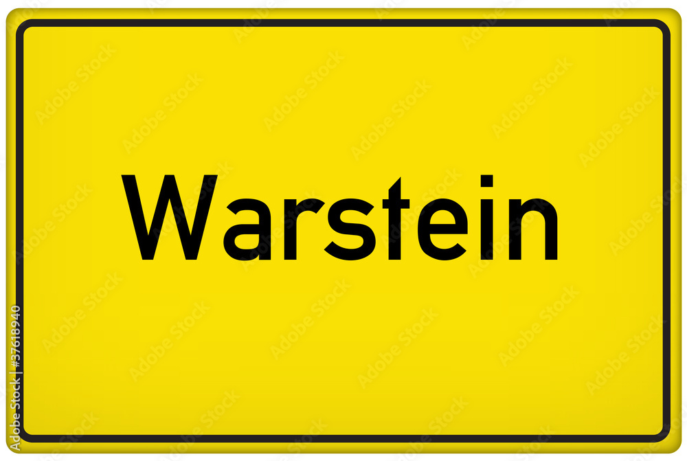 Ortseingangsschild der Stadt Warstein Ortseingangsschild der Stadt Warstein