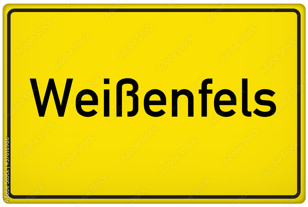 Ortseingangsschild der Stadt Weißenfels Ortseingangsschild der Stadt Weißenfels