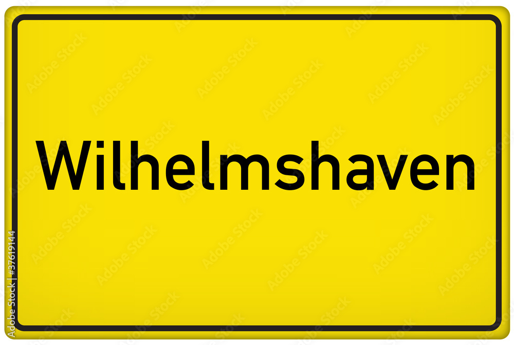 Ortseingangsschild der Stadt Wilhelmshaven