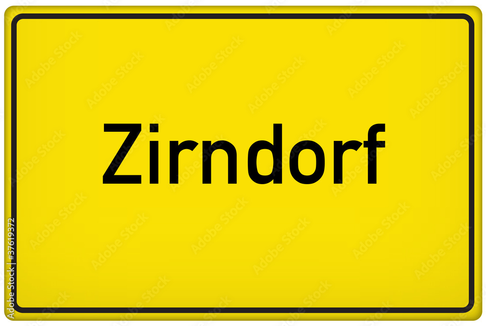 Ortseingangsschild der Stadt Zirndorf Ortseingangsschild der Stadt Zirndorf