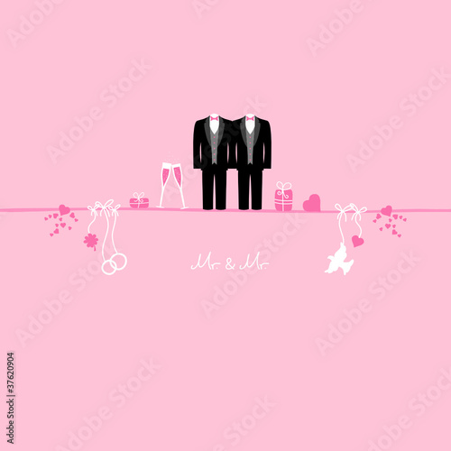 Wedding Symbols Mr. & Mr. Pink