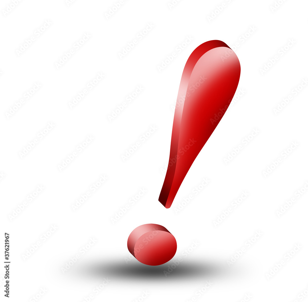 Exclamation mark 3D Exclamation mark 3D