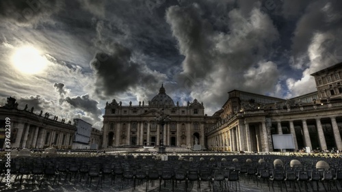 Timelapse of St. Peter's Square at the Vatican photo