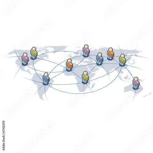 Internationales Netzwerk - schematische Darstellung