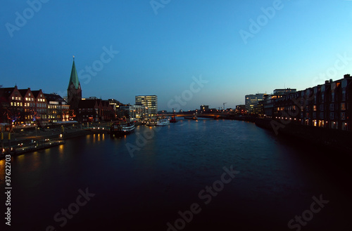 Bremen city at night