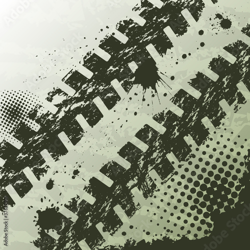 Tractor tire track background