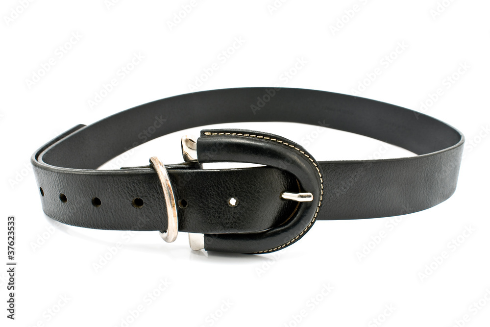 Women's black leather belt Women's black leather belt