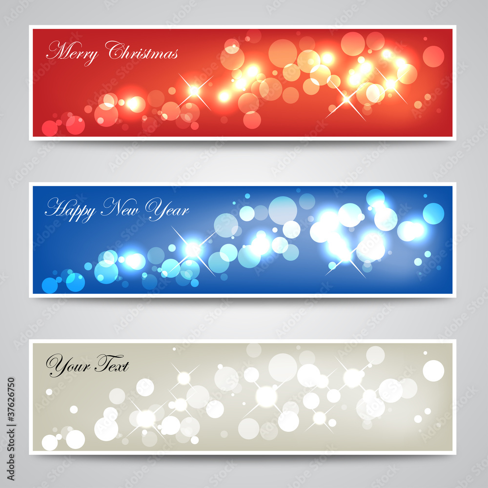 Abstract Sparkling Banner Collection