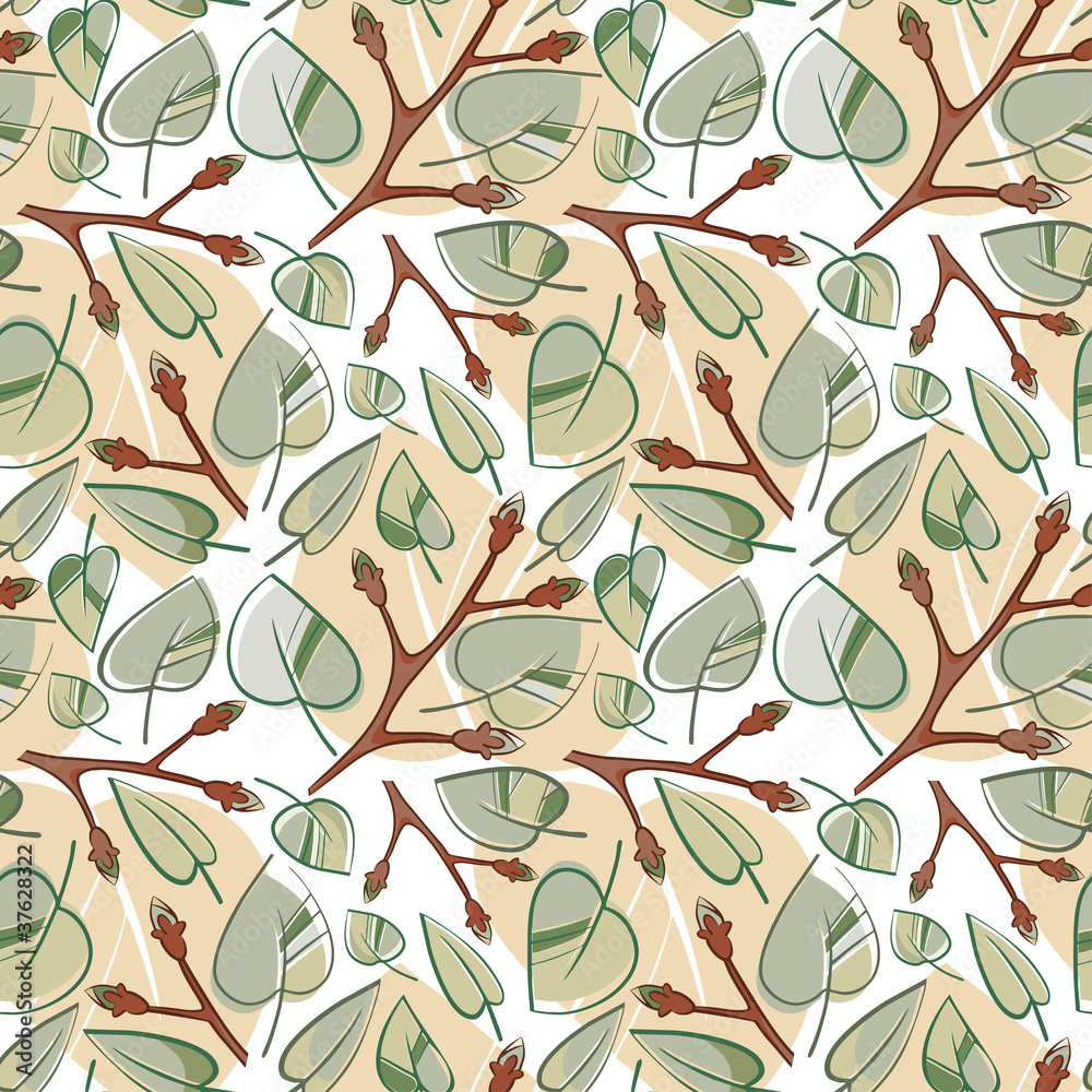 Seamless leaf pattern