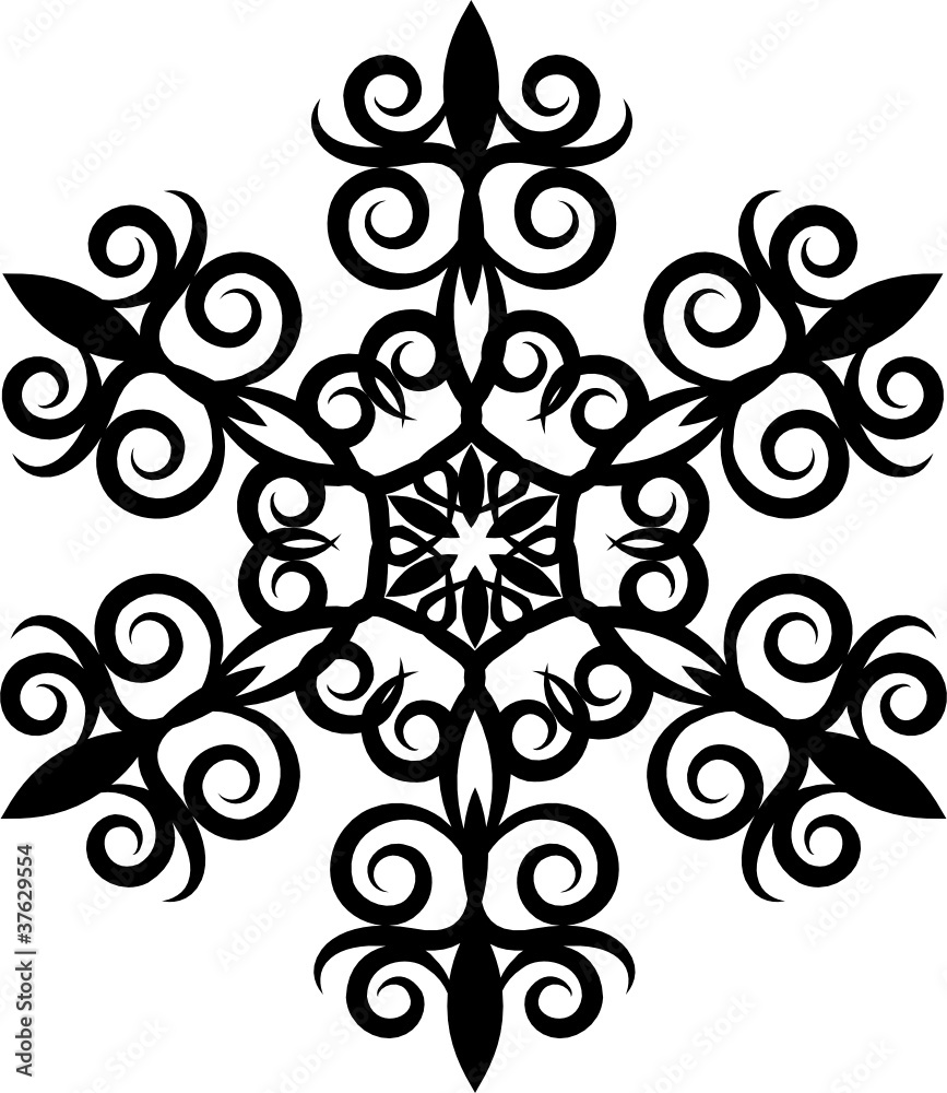 abstract element for a design,decorative Snowflake. abstract element for a design,decorative Snowflake.