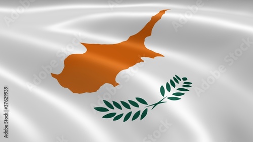 Photography Cypriot flag in the wind