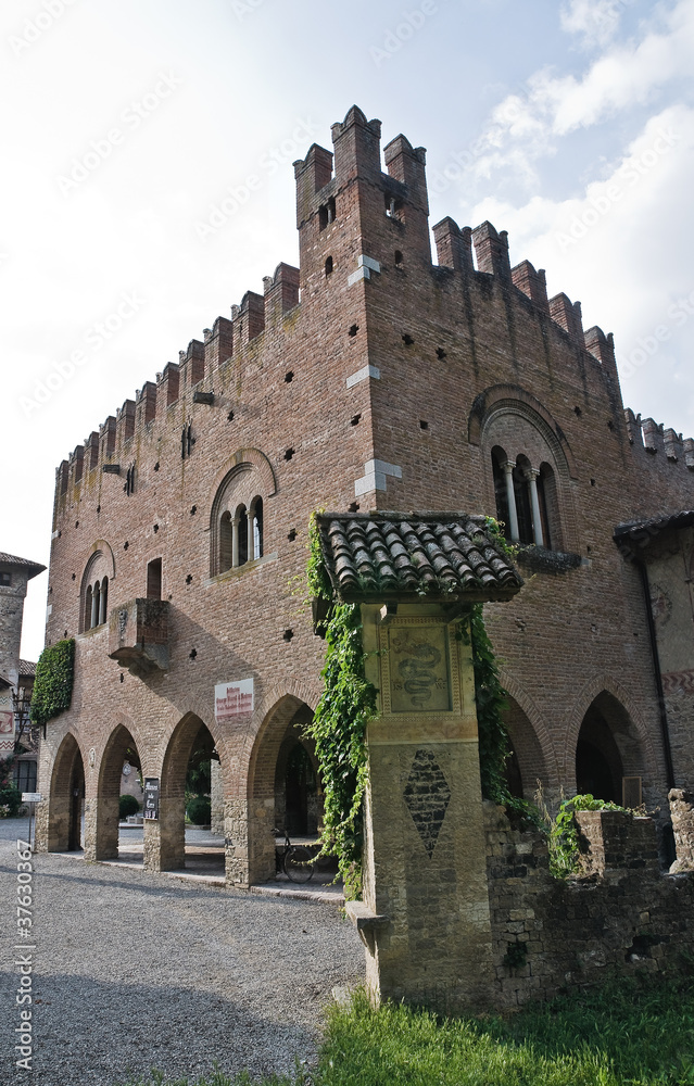 Institution Palace. Grazzano Visconti. Emilia-Romagna. Italy.
