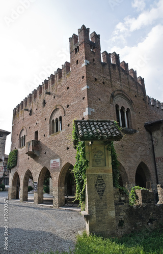 Institution Palace. Grazzano Visconti. Emilia-Romagna. Italy.