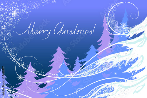 Christmas card, the forest